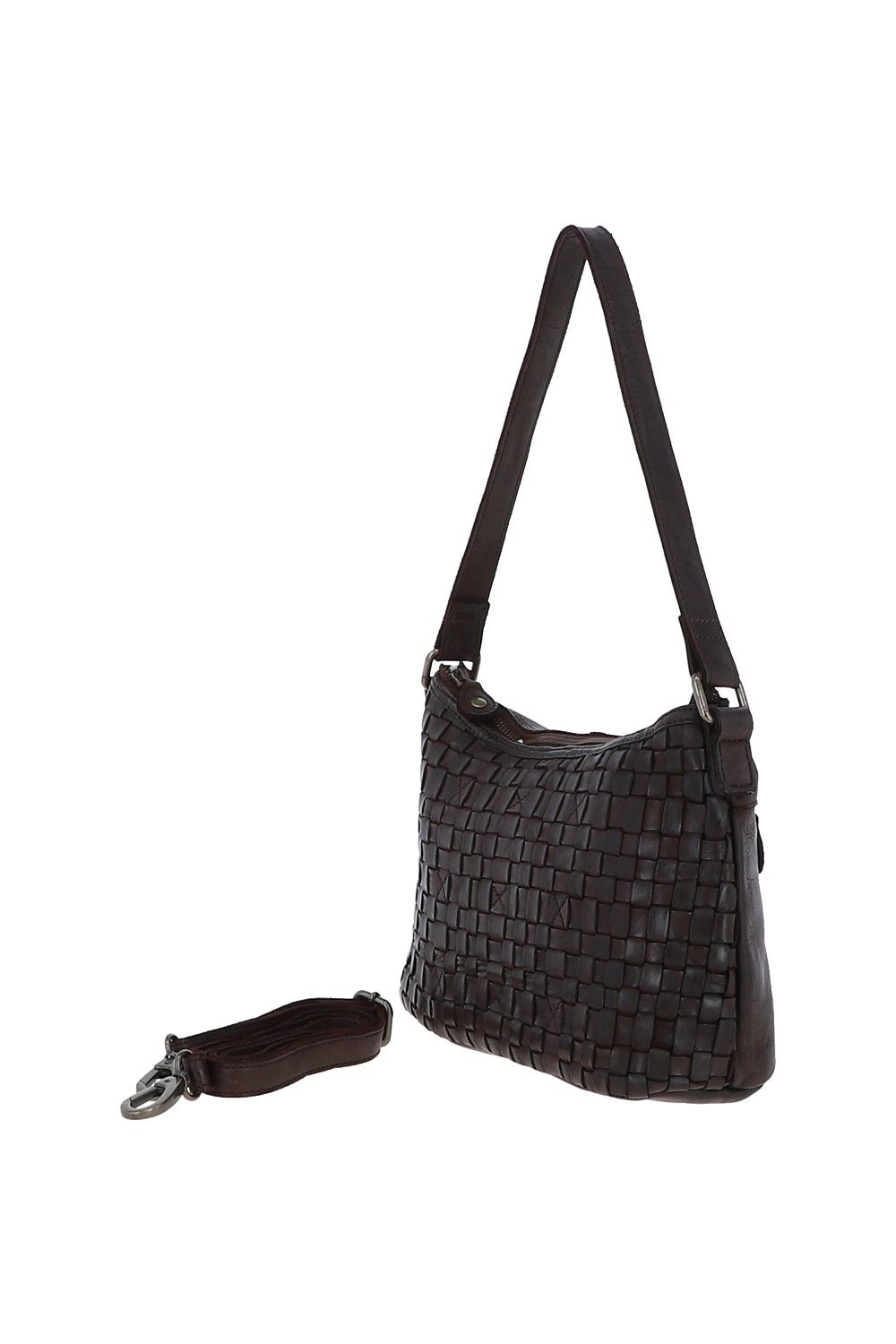 Ashwood Leather Incanto Infinito' Vintage Woven Leather Shoulder Bag