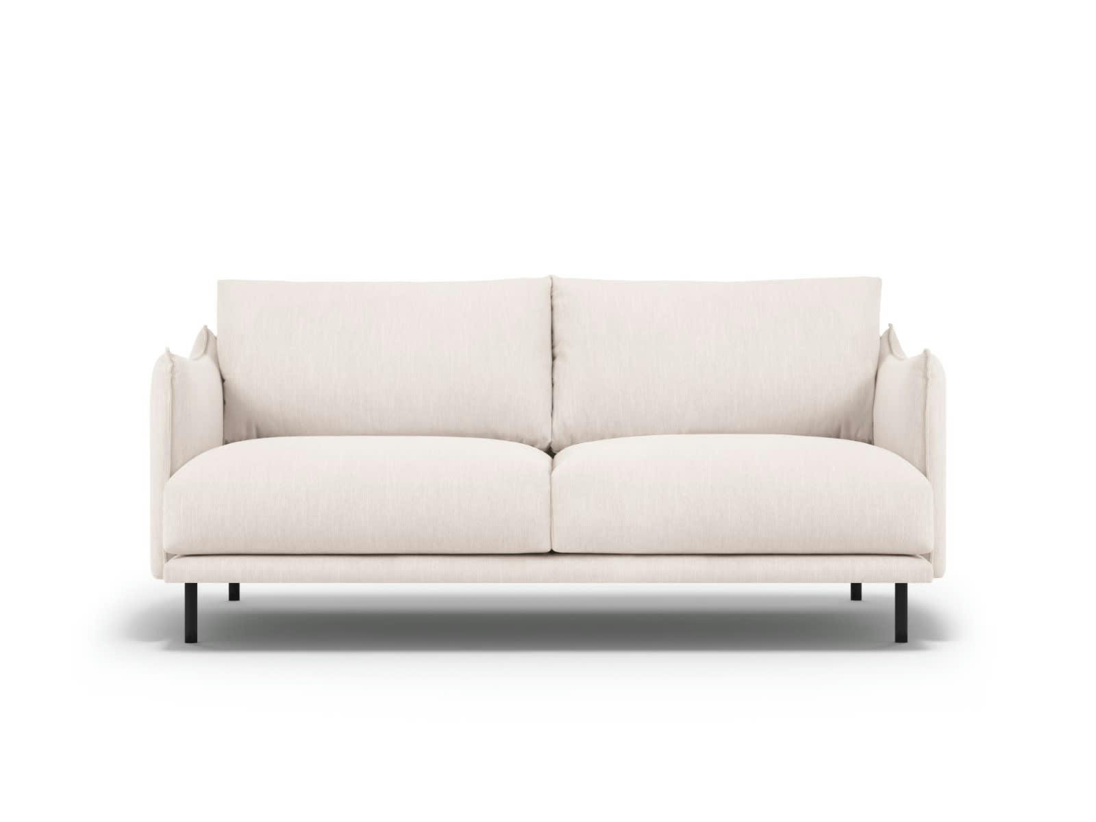 PARIS - Canapé 3 places en Tissu Structurel Beige Clair