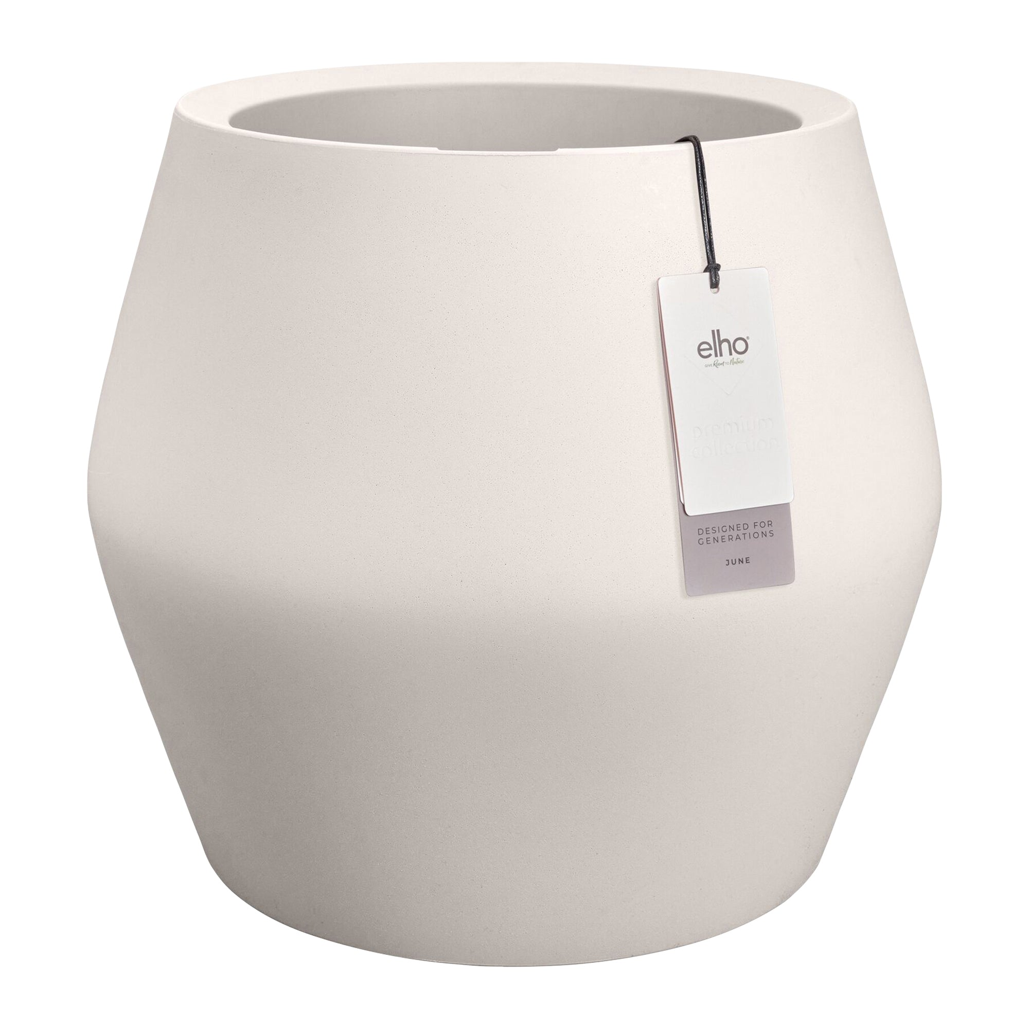 Elho June Split Low 46 - Linnen wit - Ø 46 x H 42 cm - Binnen en Buite