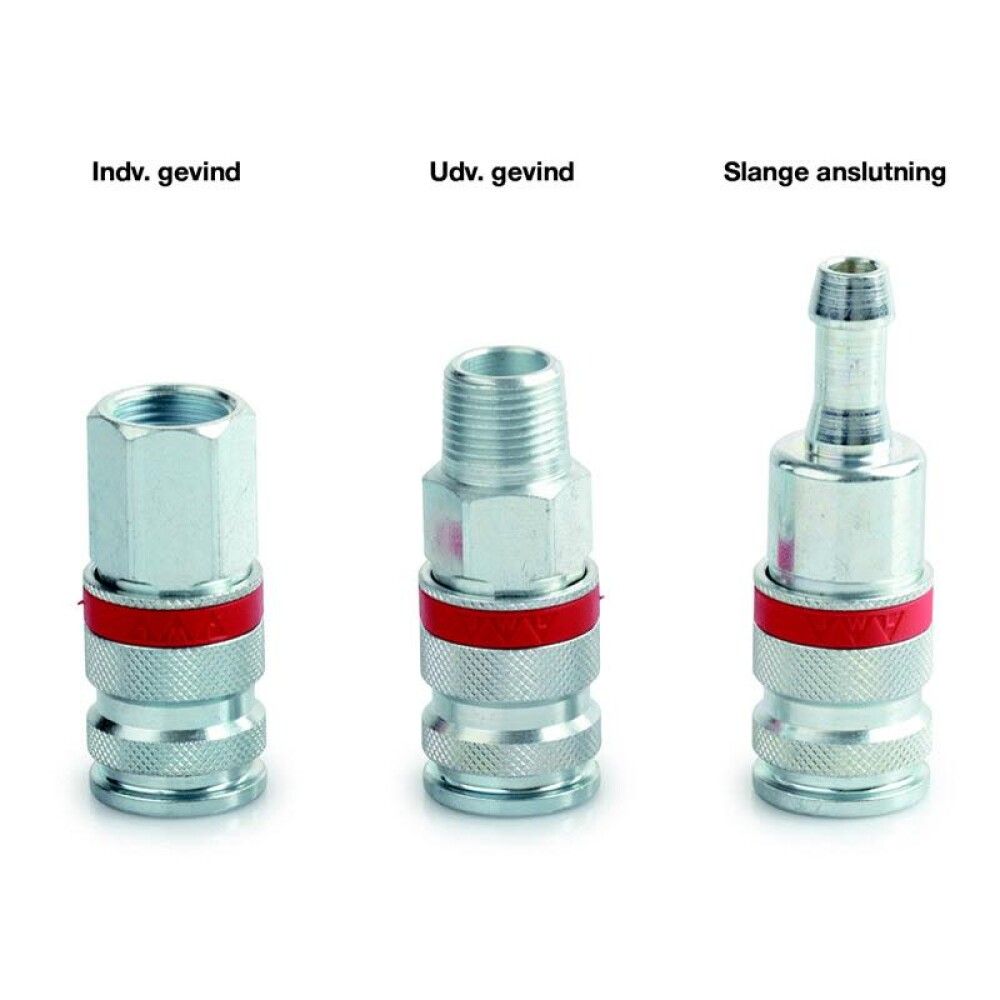 KOBLING JWL 1/4" (6MM) MED SLANGEANSLUTNING