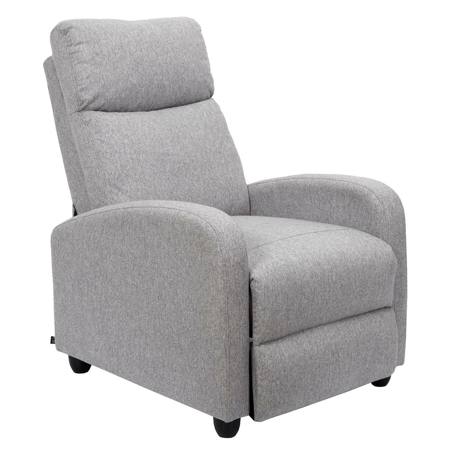 FOTEL ROZKŁADANY Recliner Dream szary nowoczesny
