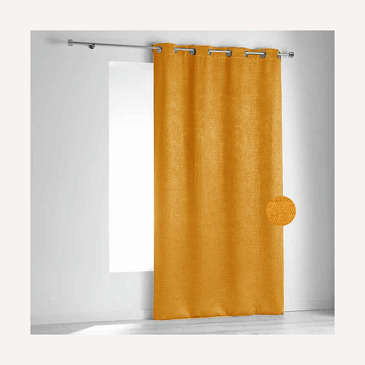 - Rideau  en velours fiore polyester/velours jaune 140x260 cm