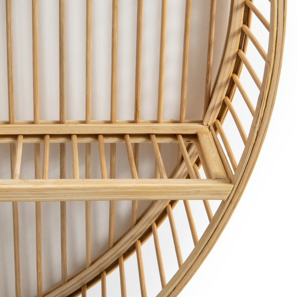 Étagère murale ronde en bambou Ø60 cm, Hadga