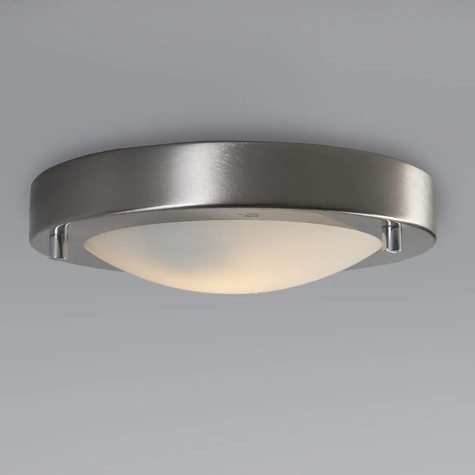 Qazqa plafondlamp yuma zilverkleurig g9