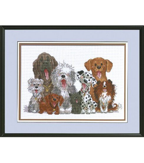 Janlynn 15 x 10 Dogs of Duckport Counted Cross Stitch Kit