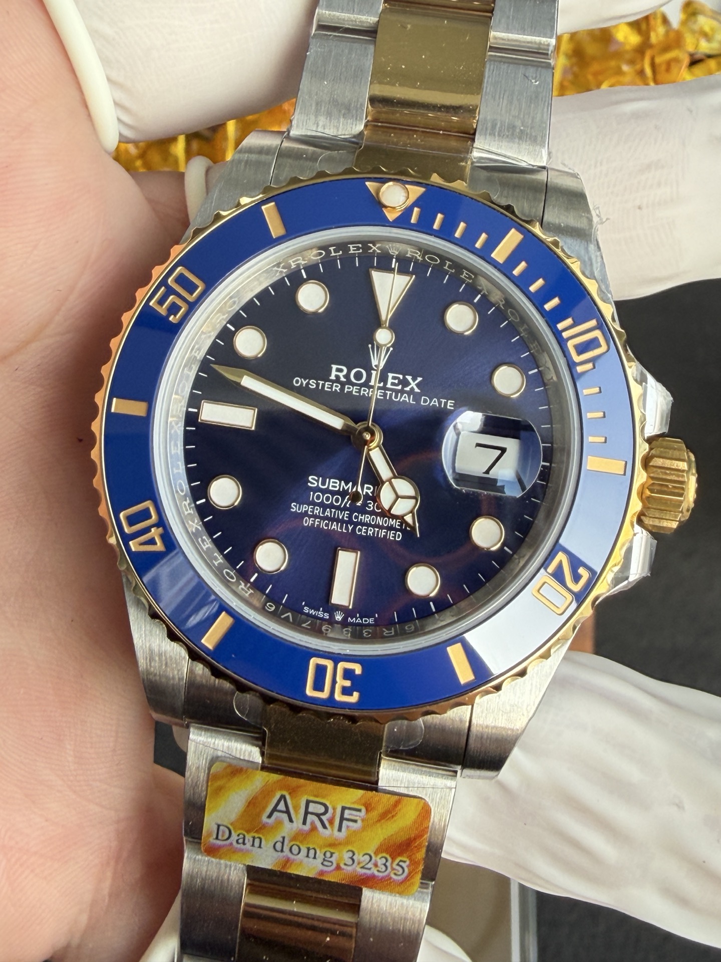 Rolex Submariner 126613LB SS/YG Plated Blue Dial 41mm Oyster Super Clone