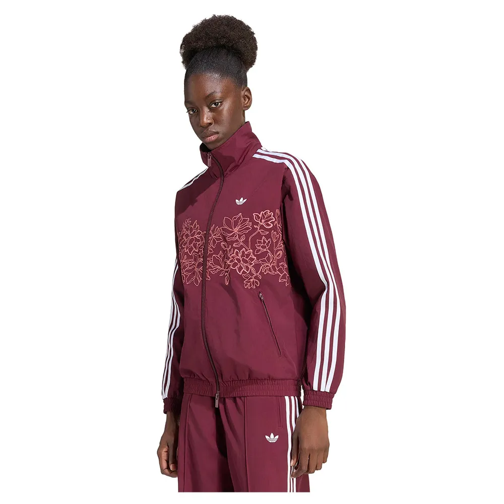 adidas Originals Floral GFX Firebird Loose Track full zip sweatshirt
