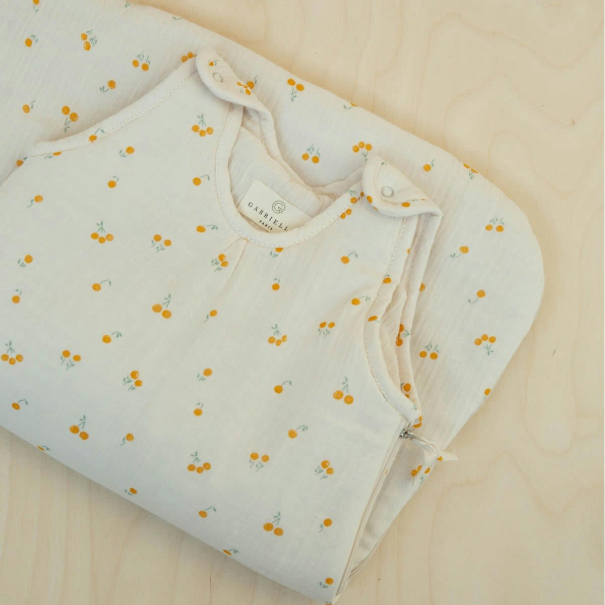 GREEN & KIDS - Gigoteuse en gaze de coton biologique à motifs jaune 0-6 mois