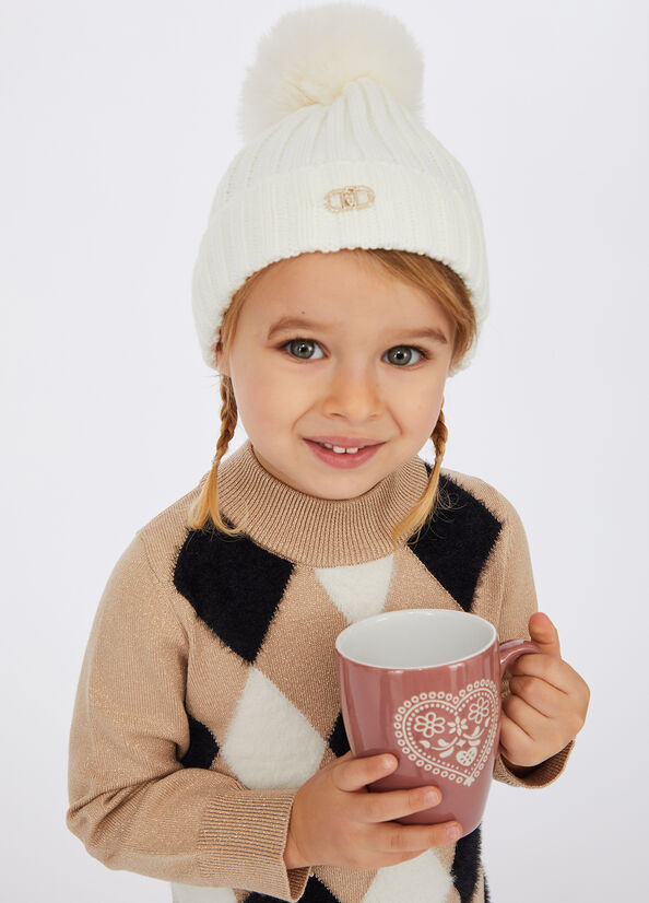 Berretto con pon pon