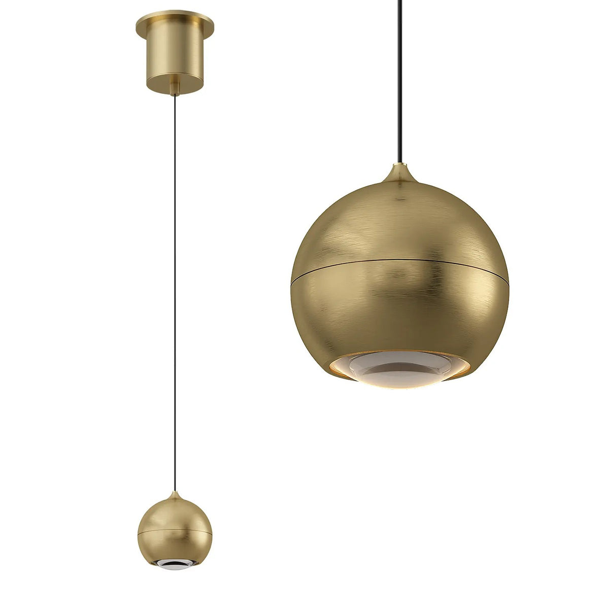 Artdelight hanglamp Miami - 1 lichts - 10 x 200  cm - goud