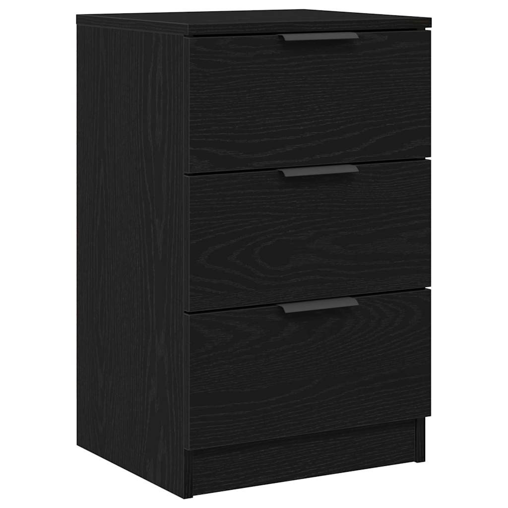Szafka Nocna Czarna Komoda Stolik Półka Nocna Do Sypialni 40 x 65 x 65