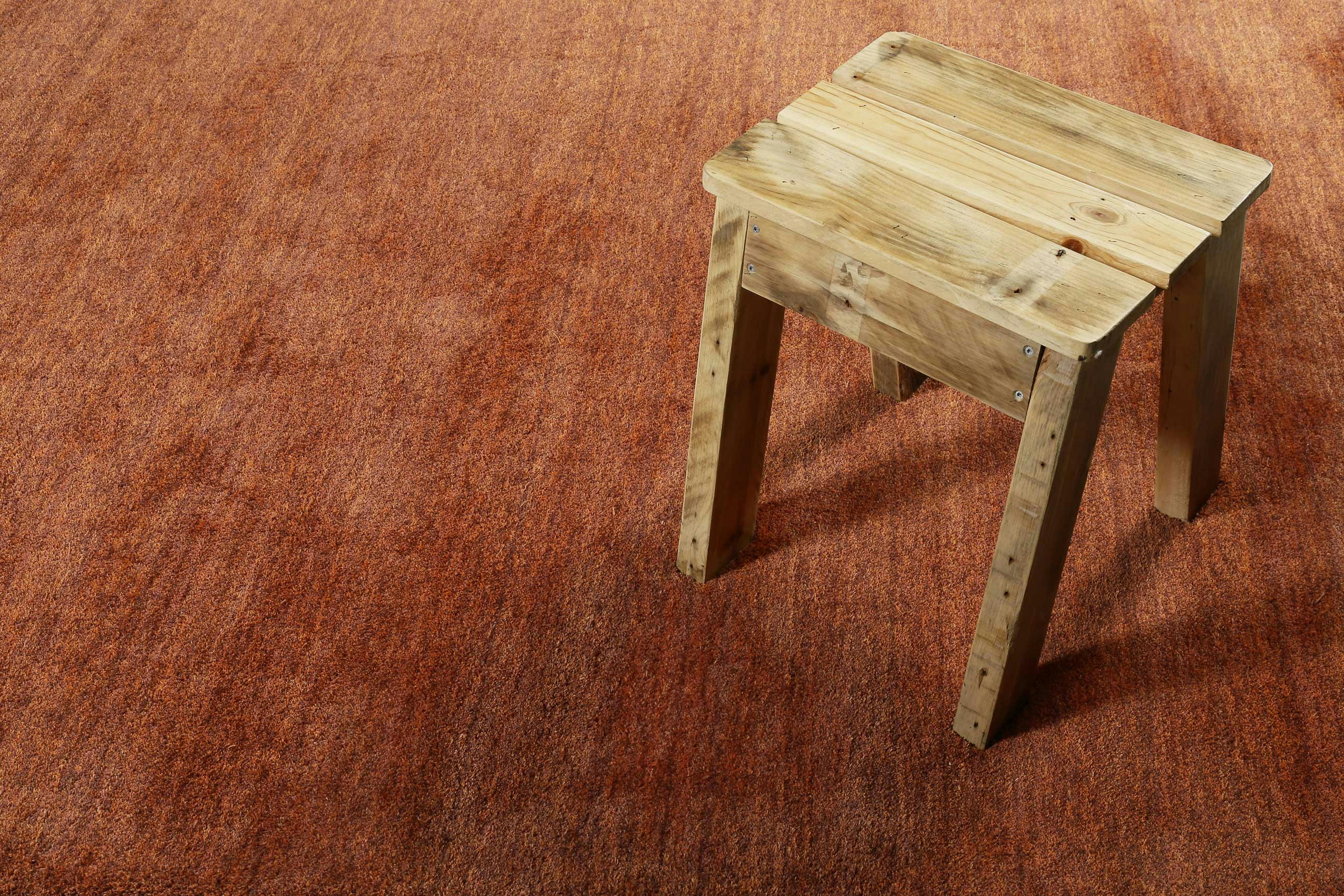 LOFT - Tapis tufté poils longs terracota chiné pour salon, chambre 230x160