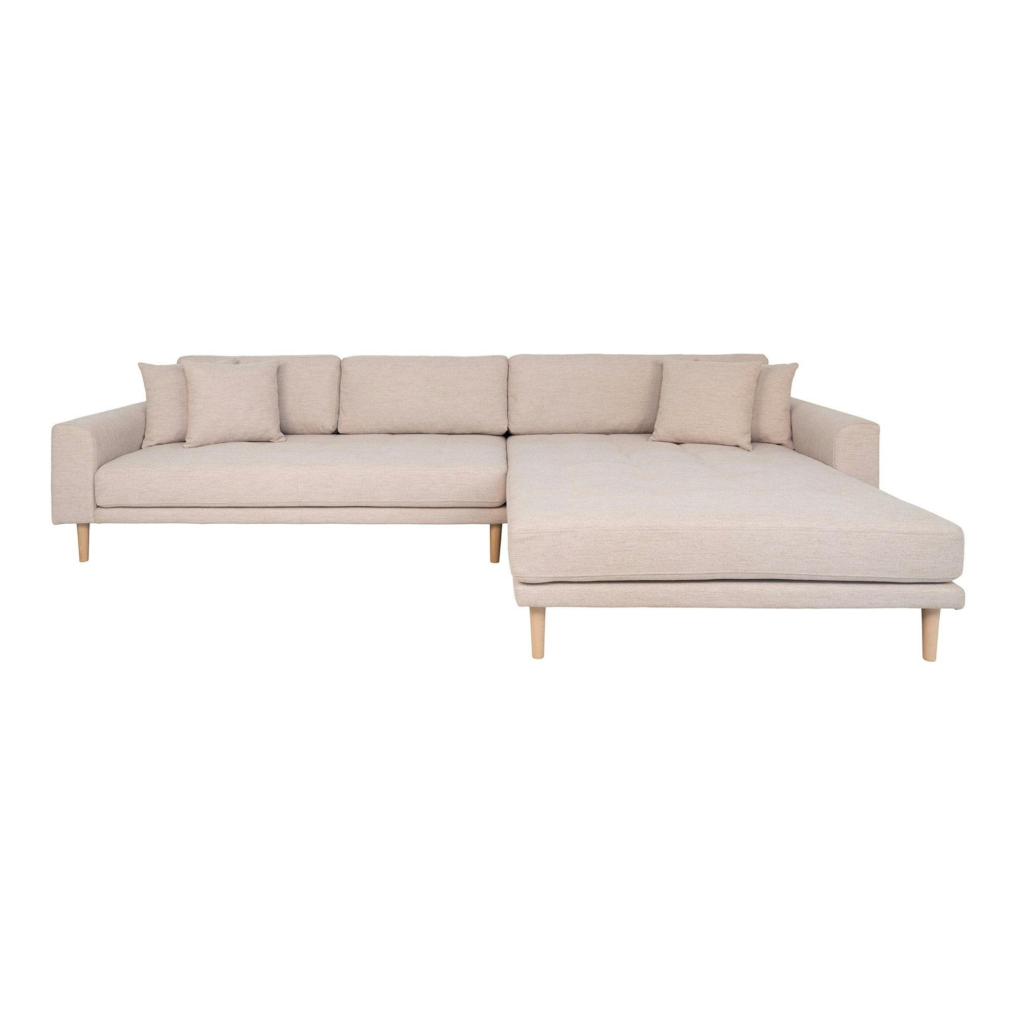Canapé d'angle beige sable - côté droit, 290 cm ROTTERDAM