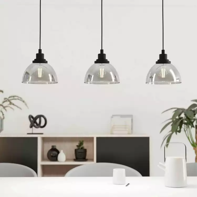 Eglo Beleser 3 Light Pendant - Dark Grey
