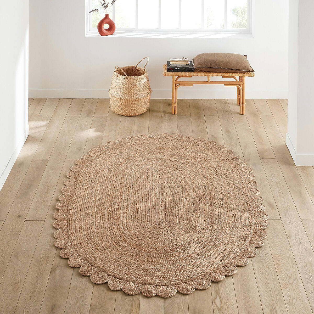 Tapis ovale jute, Aftas