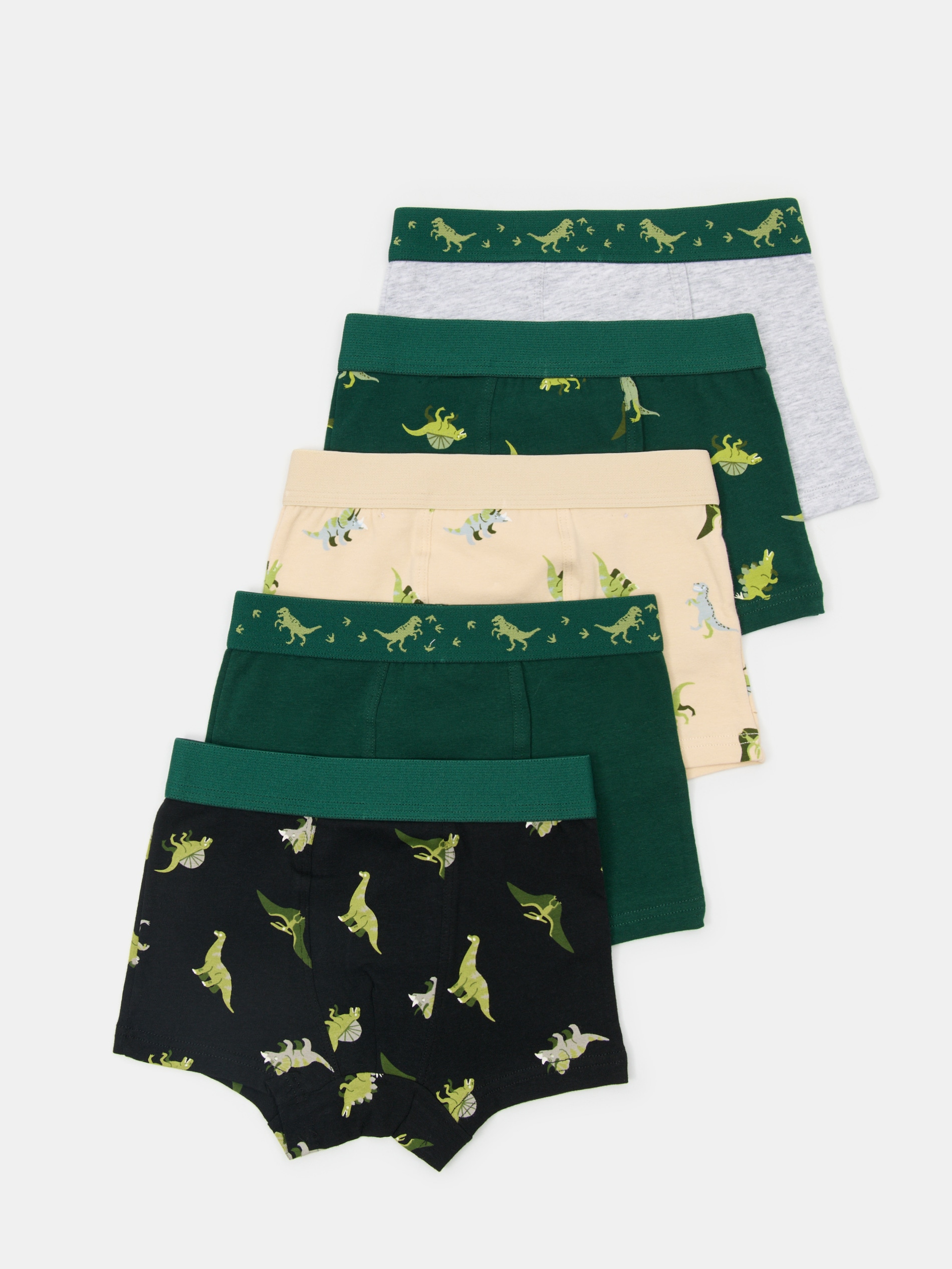 Bawełniane bokserki z nadrukiem w dinozaury 5 pack