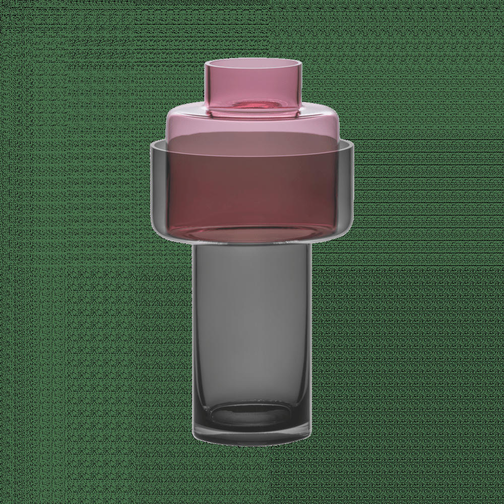 - Vase en verre h31cm aura verre gris