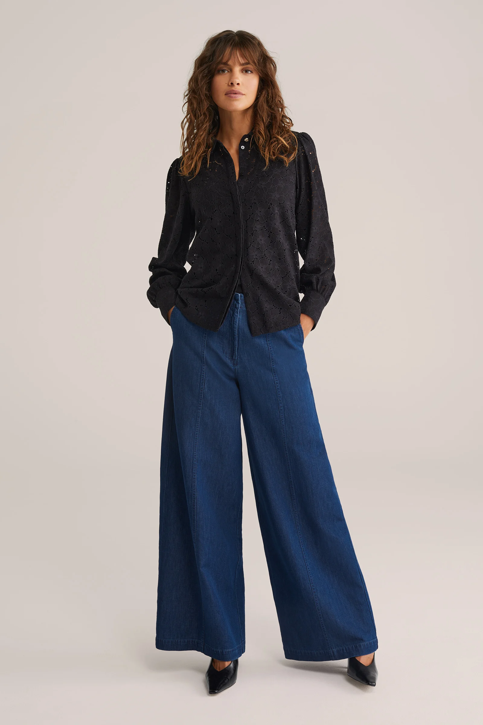 Dames blouse met kant