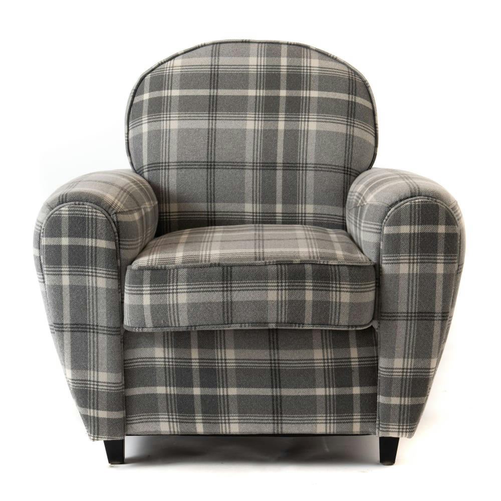 GAM - Fauteuil club    en tissu  gris