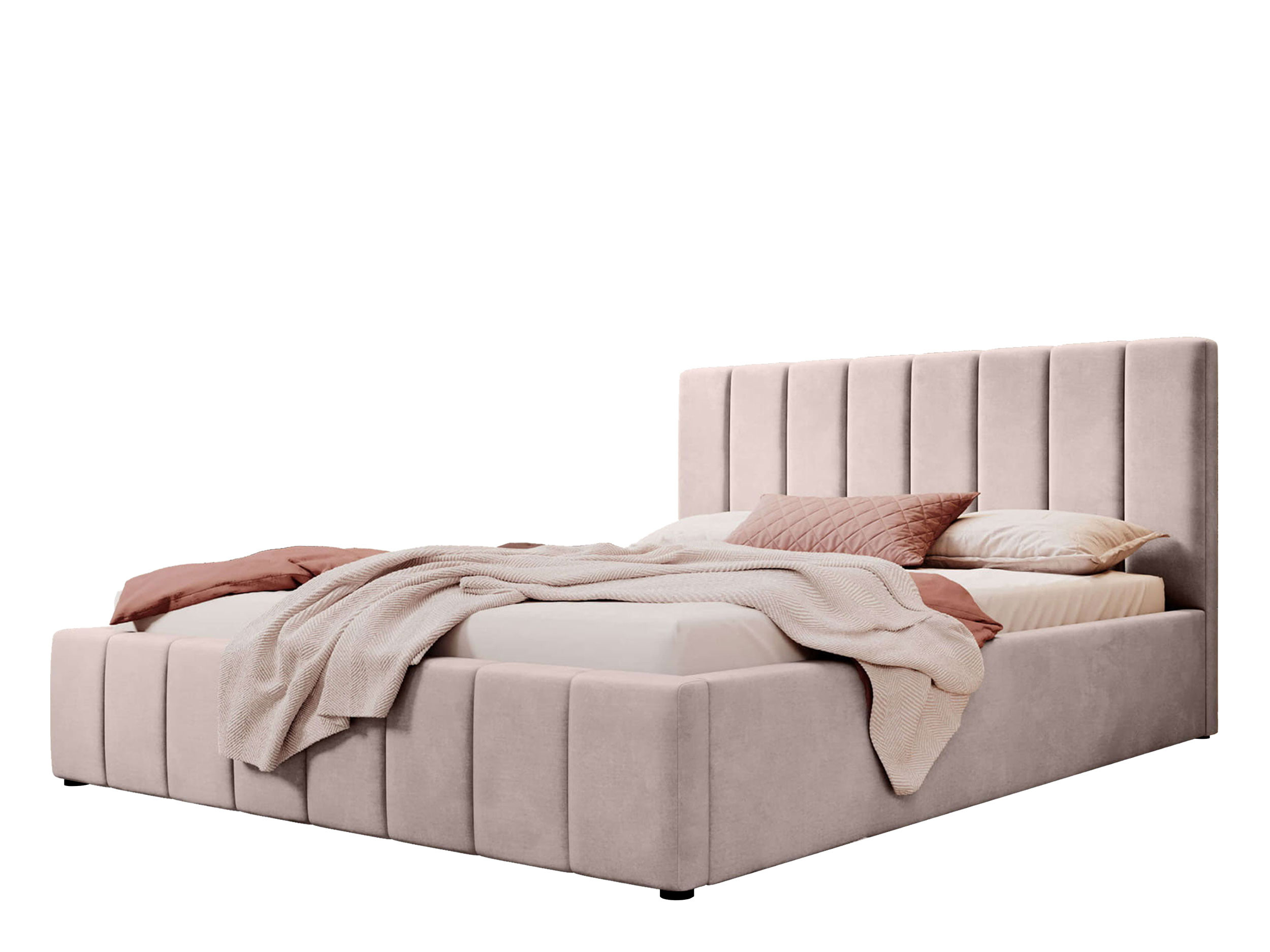 Łóżko tapicerowane z pojemnikiem SFG0116P | 140x200 | Beż 03