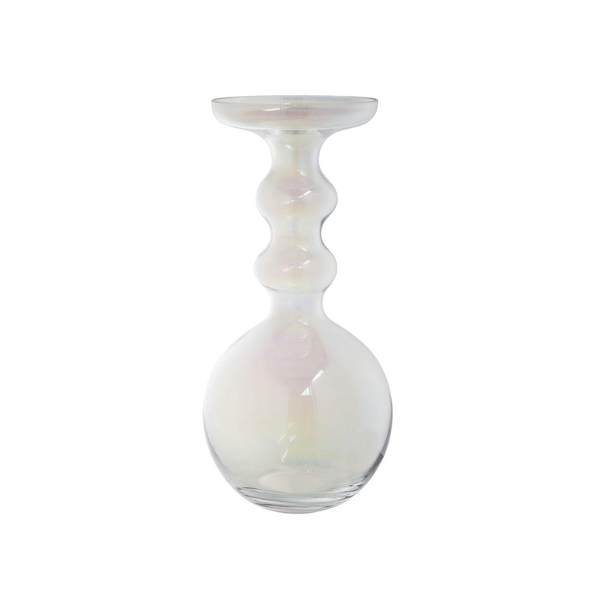 OPERA - Porte-Bougie Irisé en verre transparent H40