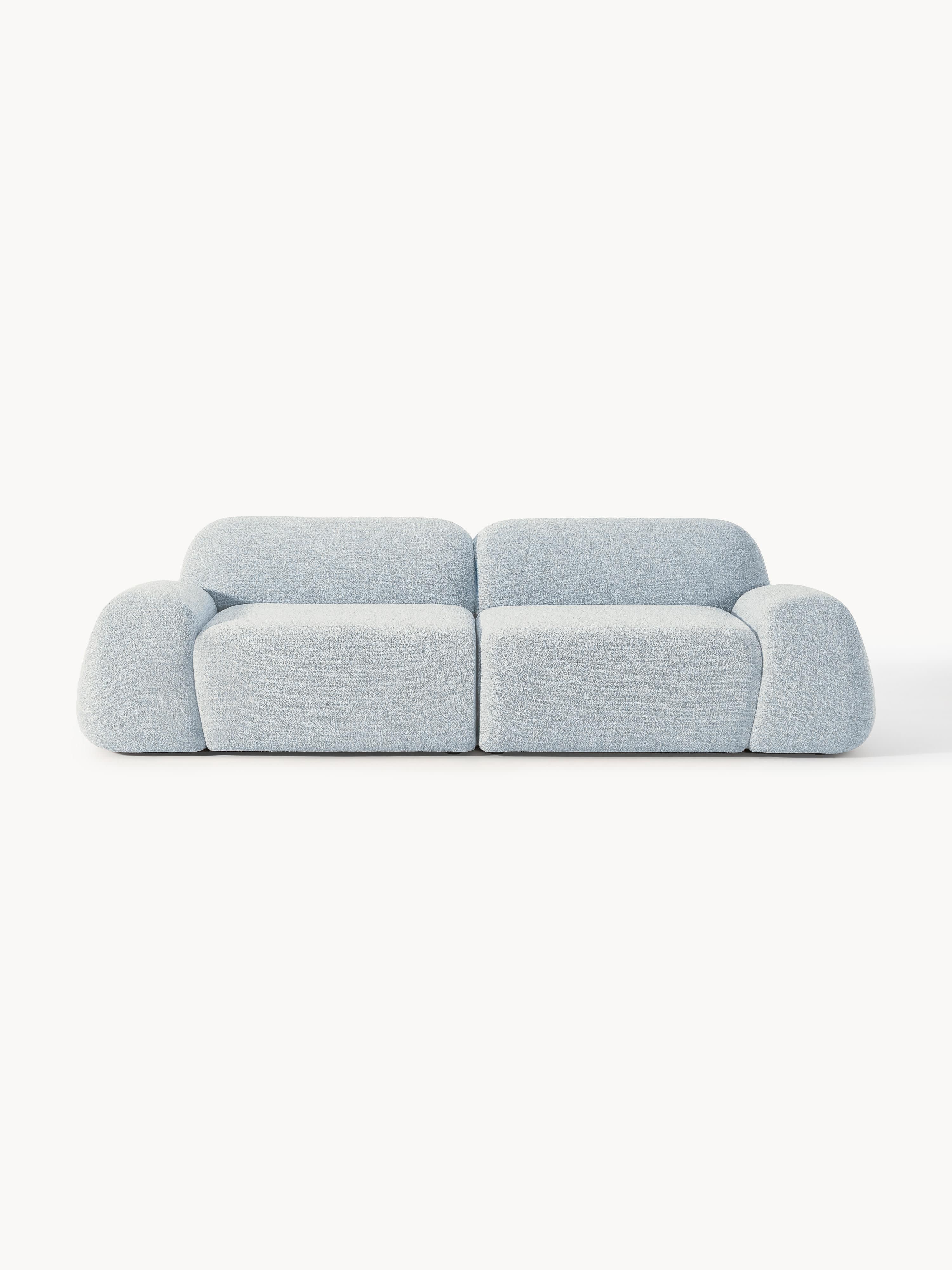 Modulares Bouclé-Sofa Wolke (3-Sitzer)