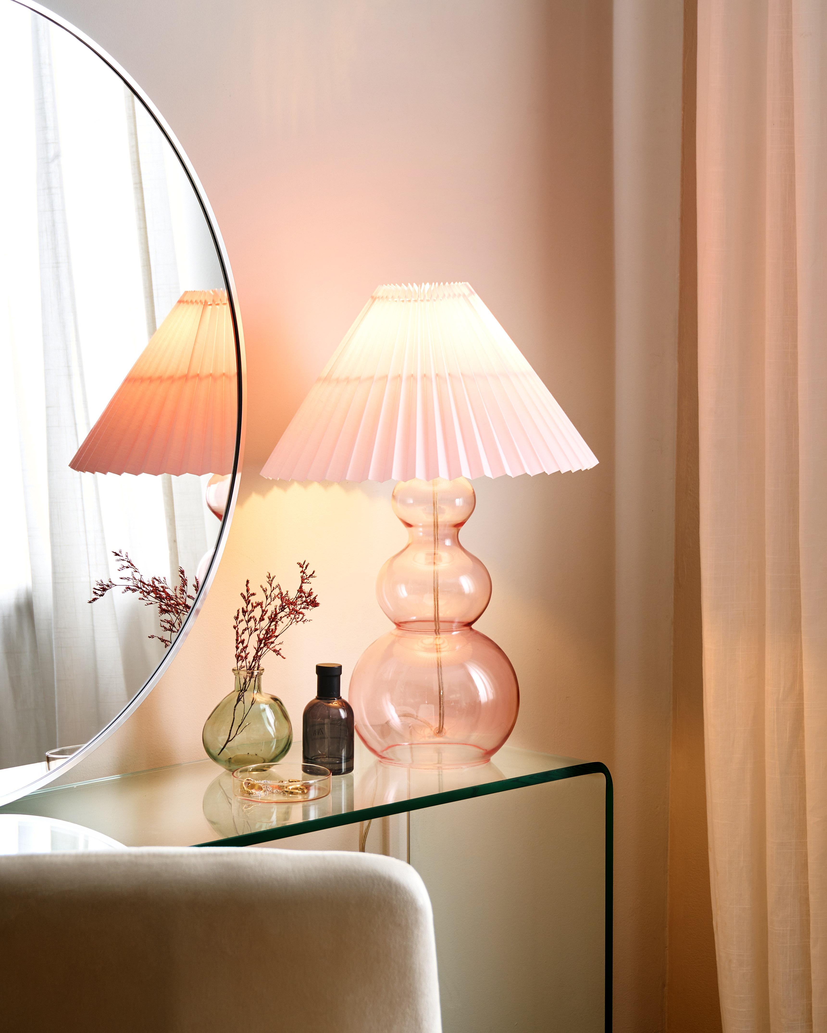 Table Lamp SENGWA Glass Pink