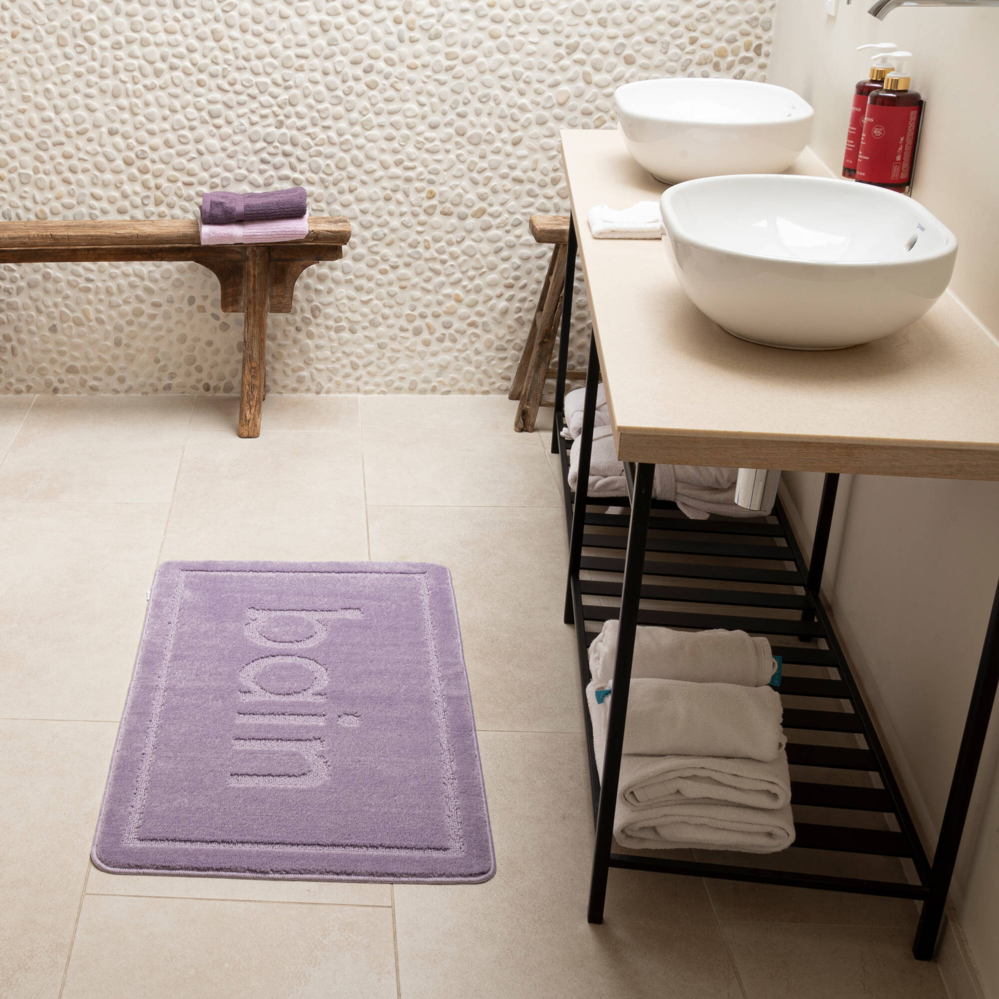 Tapis de bain motif "bain"