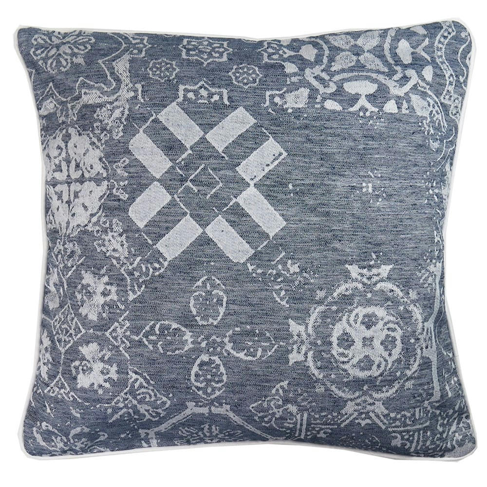MILLE AZULEJOS BLEU ARDOISE - Housse de coussin   bleu 40x40