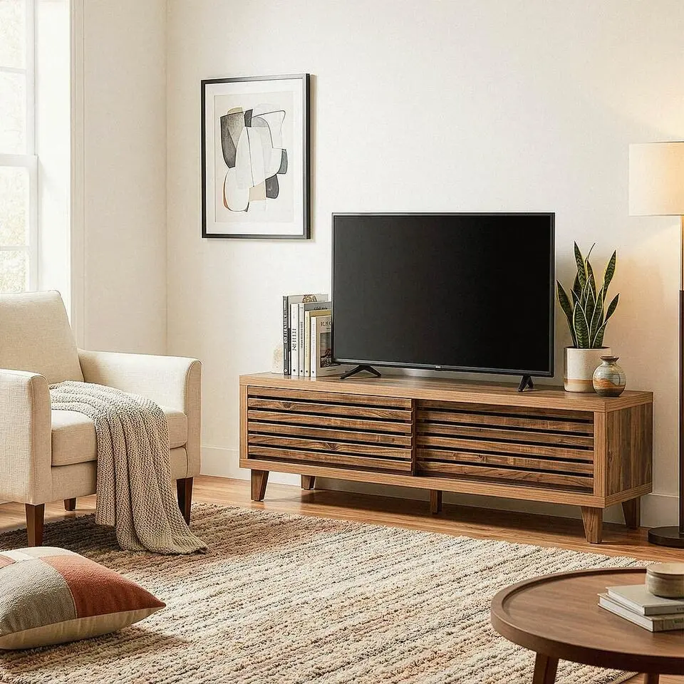 Calicosy - LIAM Meubelen - Donker hout - Bruin - 140x35x45 cm