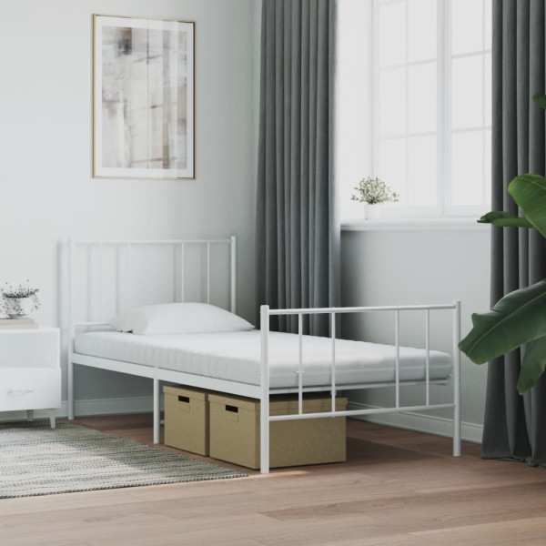 Materac piankowy, biały, 80x220 cm, 7-strefowy, twardość 20
