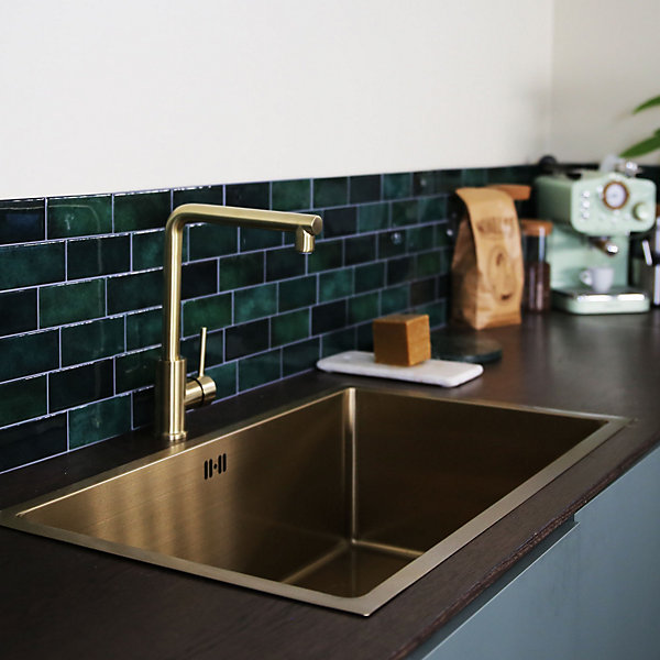 Mitigeur de cuisine doré Essebagno Pure II