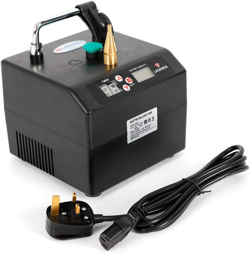 Portable Electric Balloon Inflator Air Pump Blower Air Balloon Pump w/Timer Battery for Party Events Decoration 110V