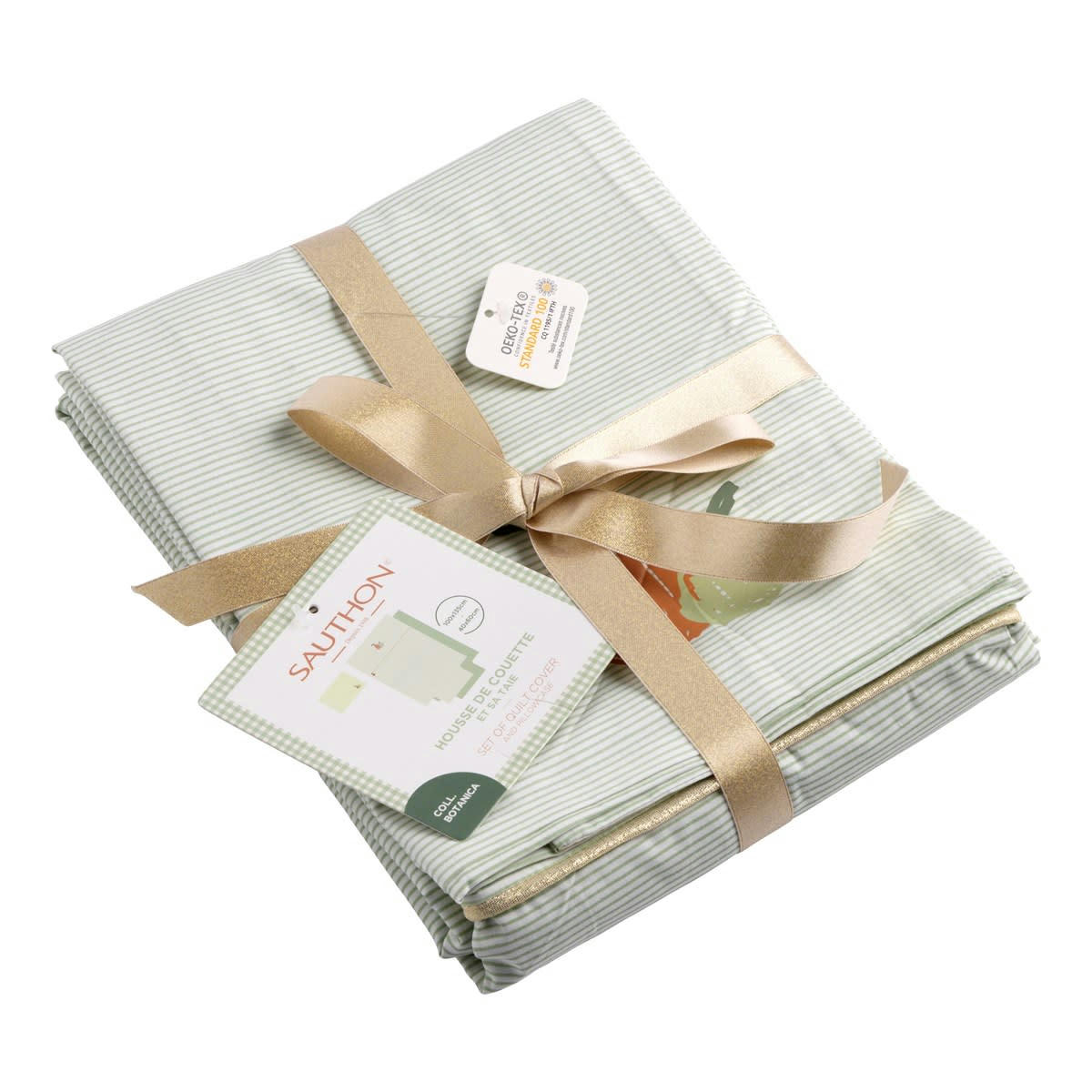 BOTANICA - Housse de couette et taie d'oreiller coton