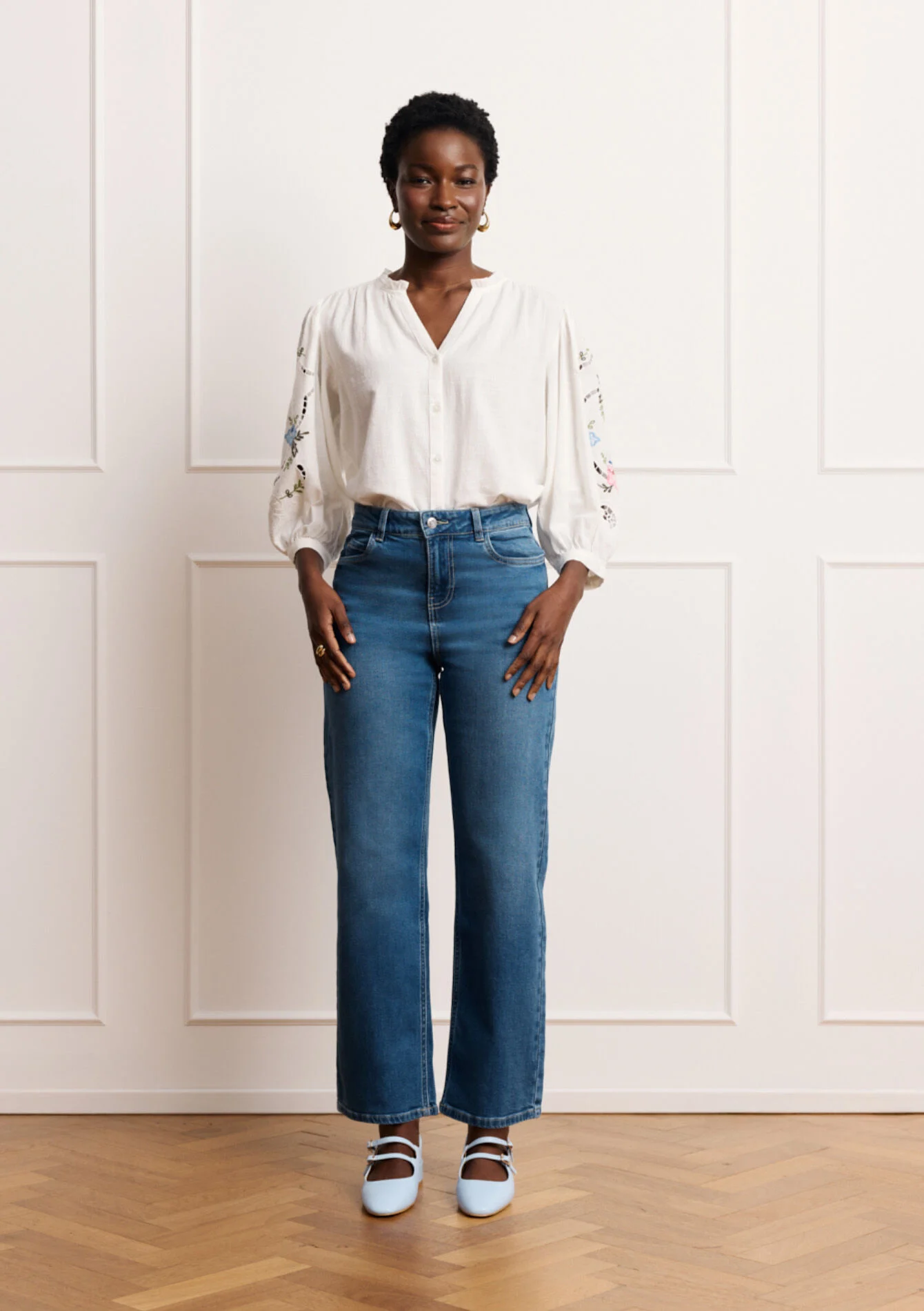 7/8 jeans met hoge taille