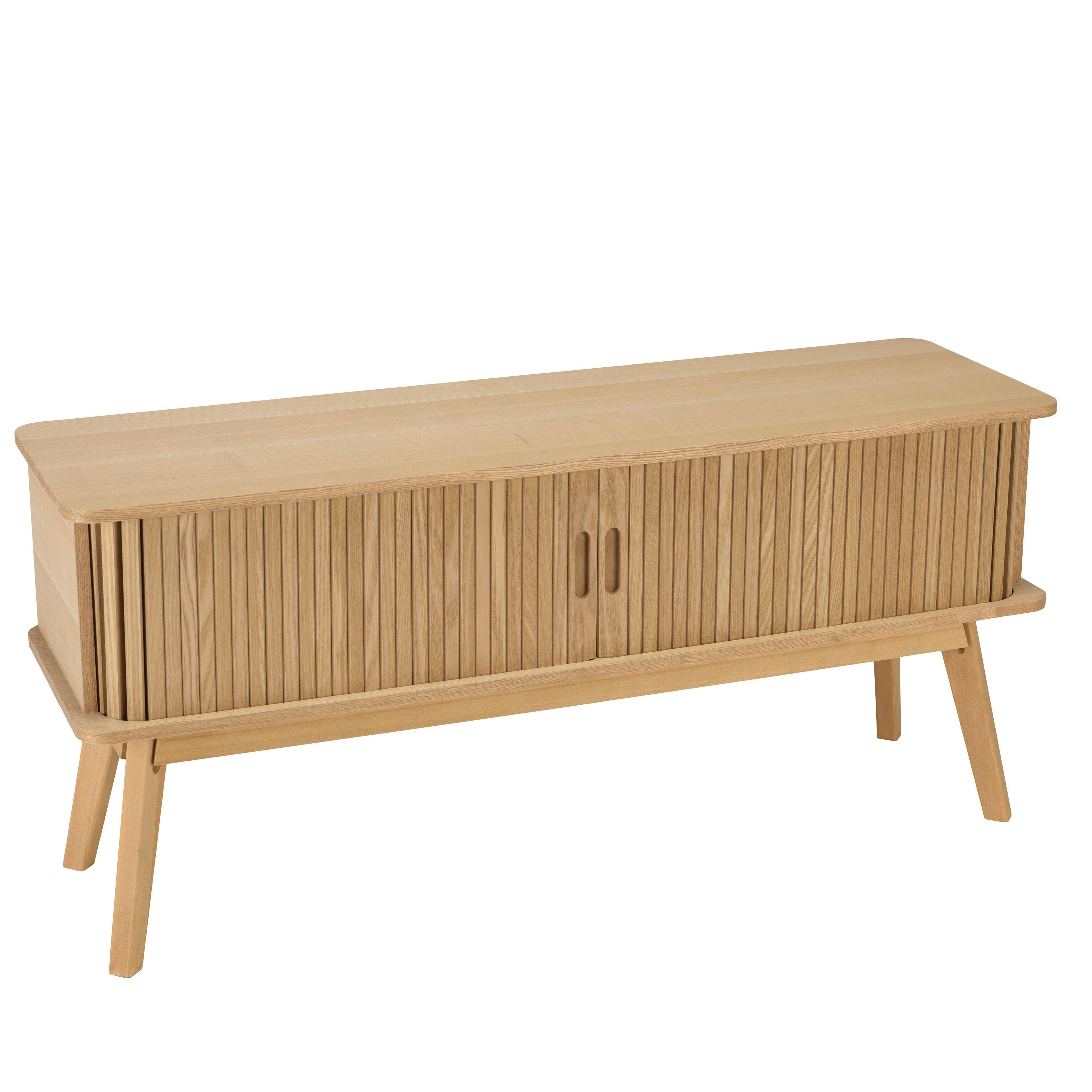Meuble TV en bois couleur naturelle CASTILLE