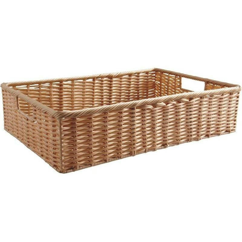 - Panière en rotin synthétique avec passe-main longueur 50cm