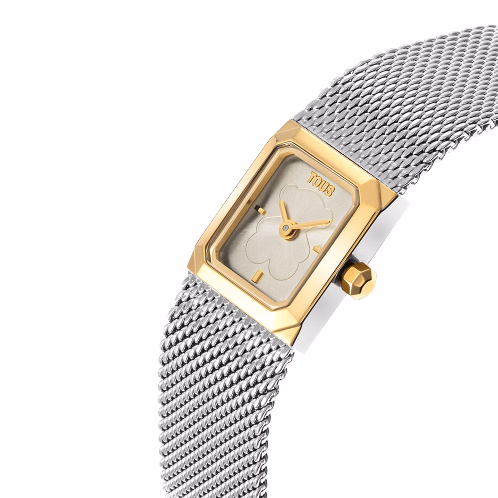 Reloj analógico con brazalete de malla milanesa de acero y acero dorado Mini Mesh