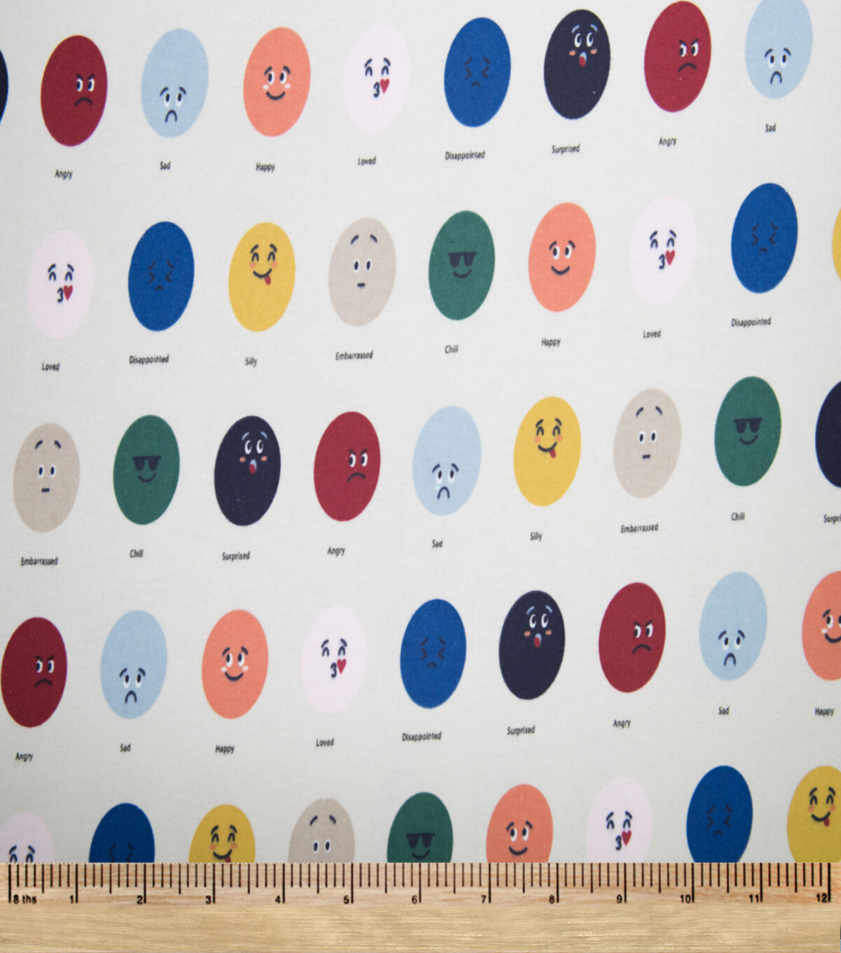 Super Snuggle Emotional Faces Flannel Fabric