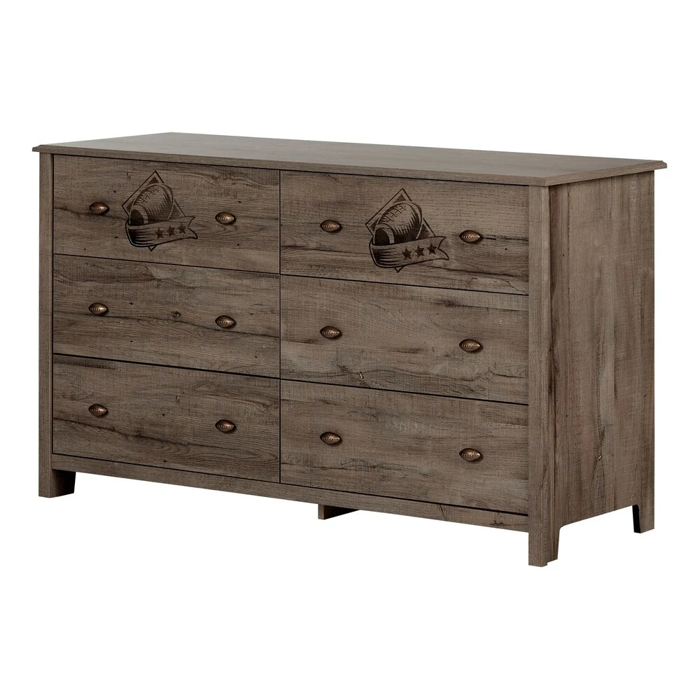 South Shore Asten Football 6-Drawer Double Dresser