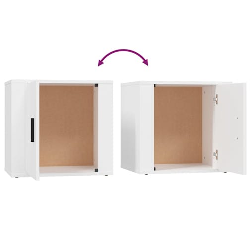 NNEVL Bedside Cabinet White 50x39x47 cm