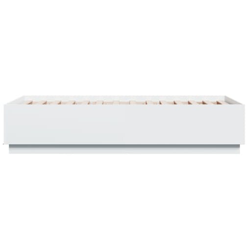 NNEVL Bed Frame White 90x190 cm Engineered Wood