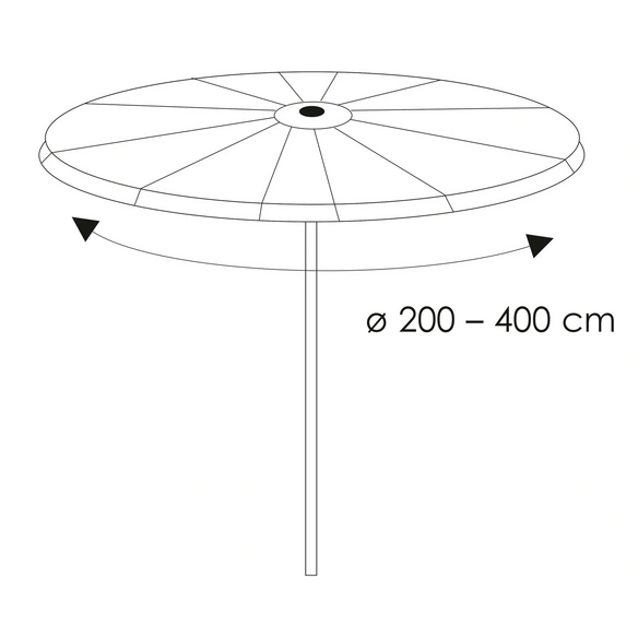 Ampelschirmhülle, 64x250 cm