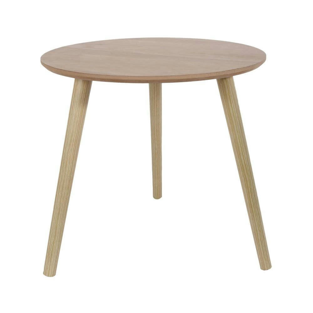 - Tables d'appoint gigognes en bois rondes - Lot de 2