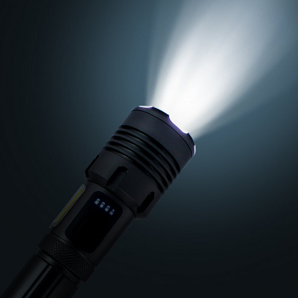 Lampe de poche rechargeable zoom télescopique 1200 lumens 7 modes d'éclairage - Avidsen - 103645
