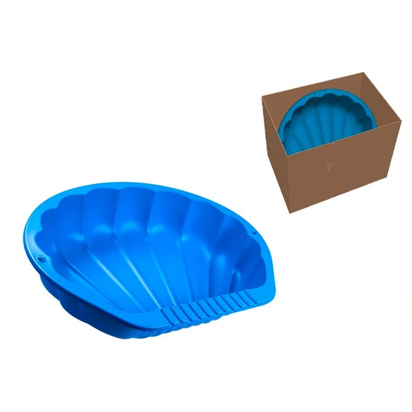 Sand-Wasser-Muschel, BxHxL: 73 x 22 x 88 cm
