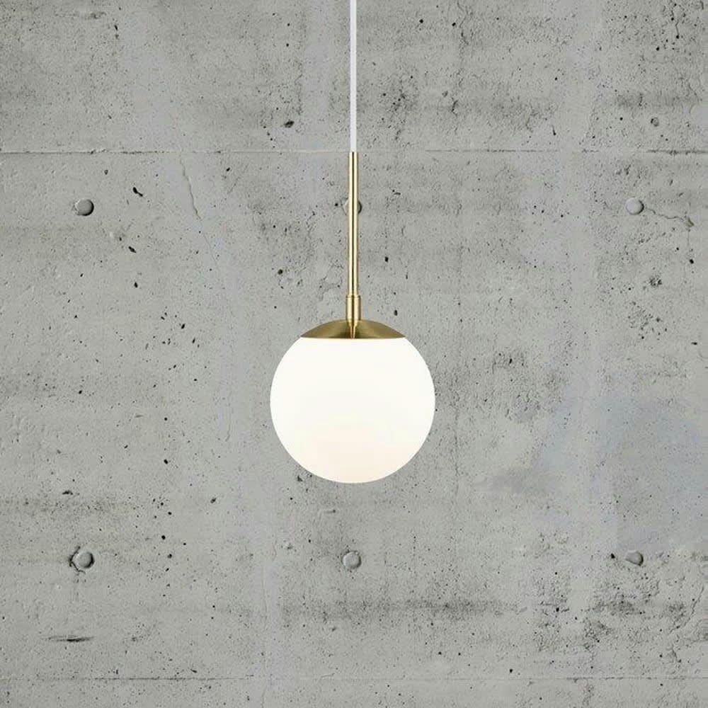 GRANT - Suspension élégant en laiton  et minimaliste avec sphère Ø15cm
