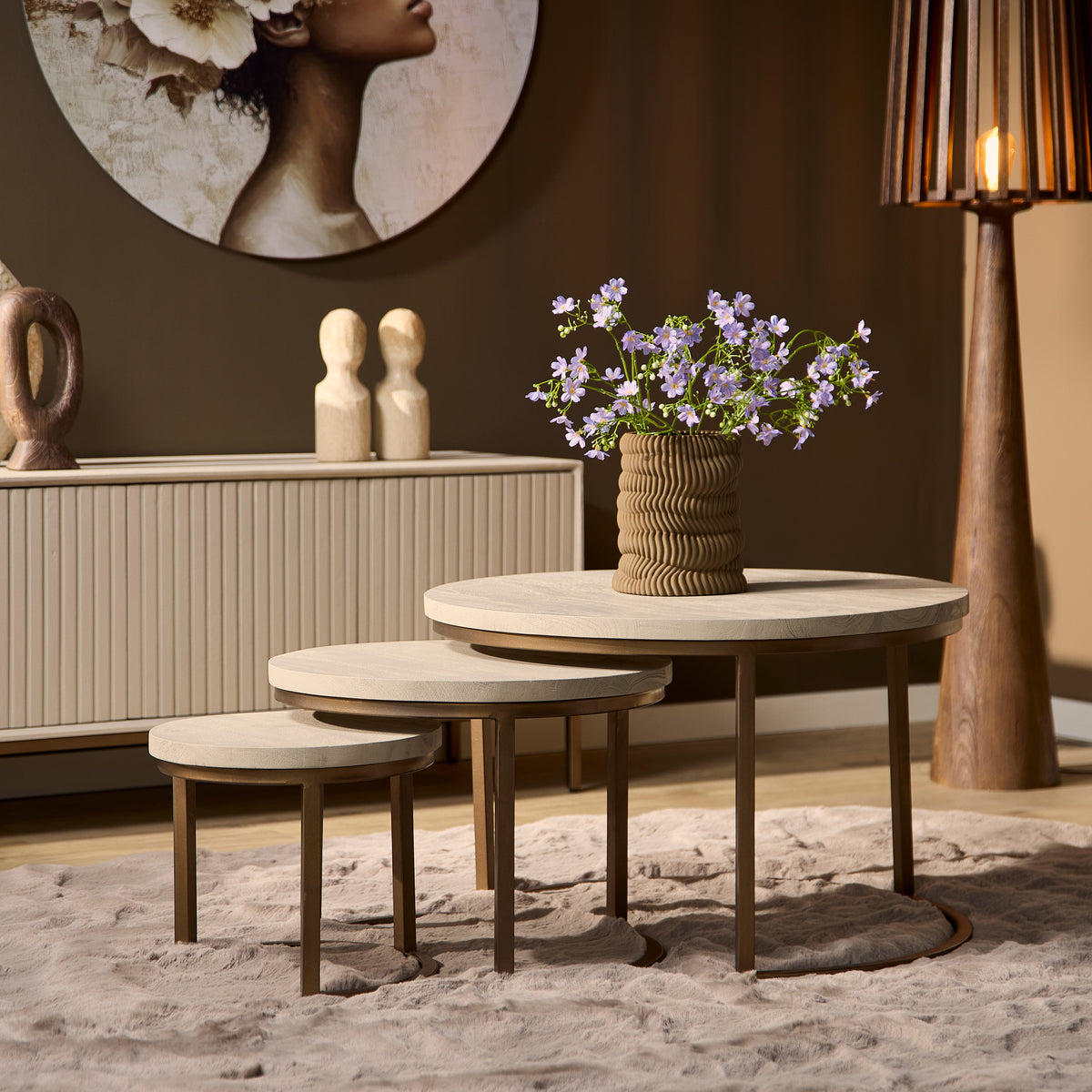 Starfurn salontafel Madison - beige - 70x70x45cm