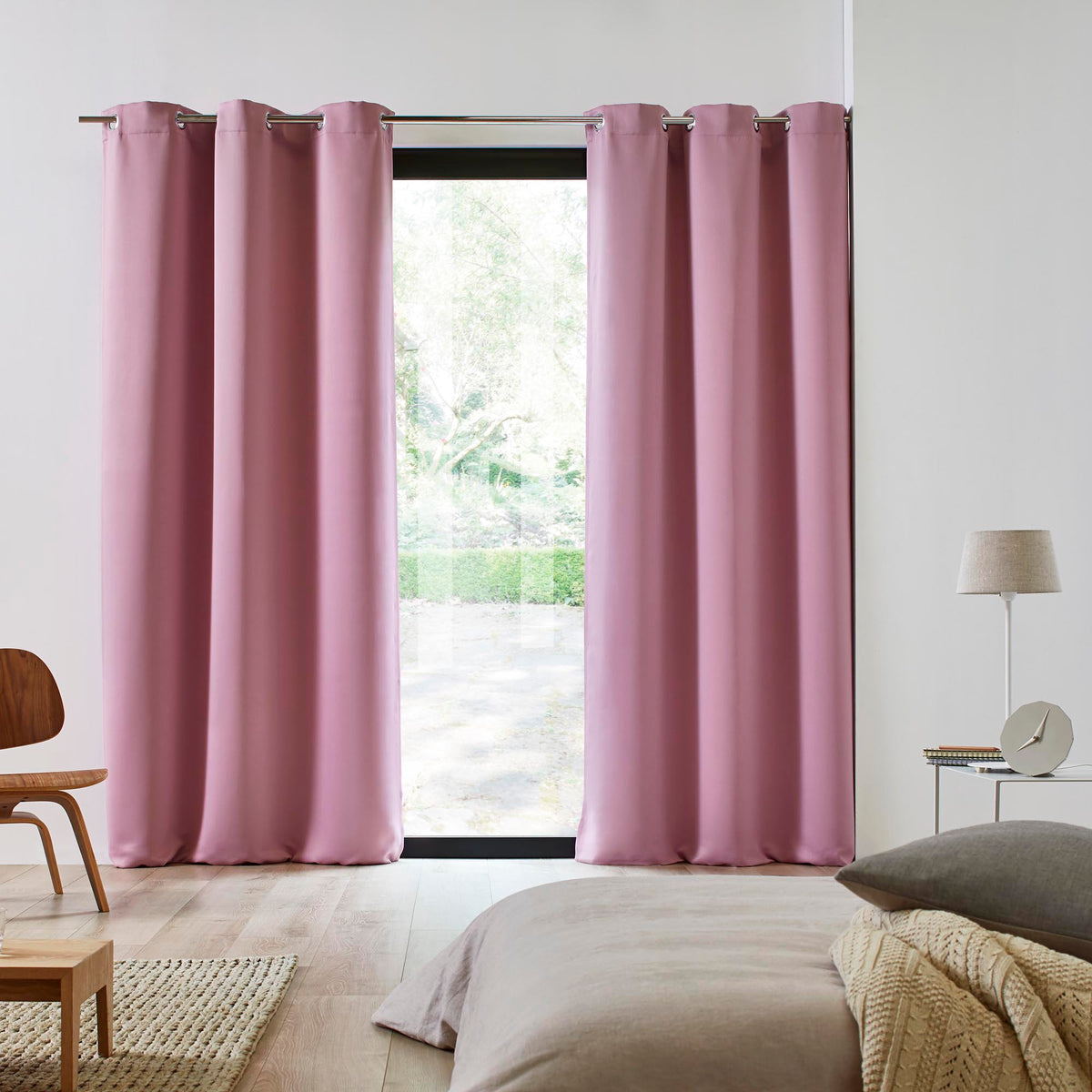 Madura Gordijn Blackout roos 117x137 cm