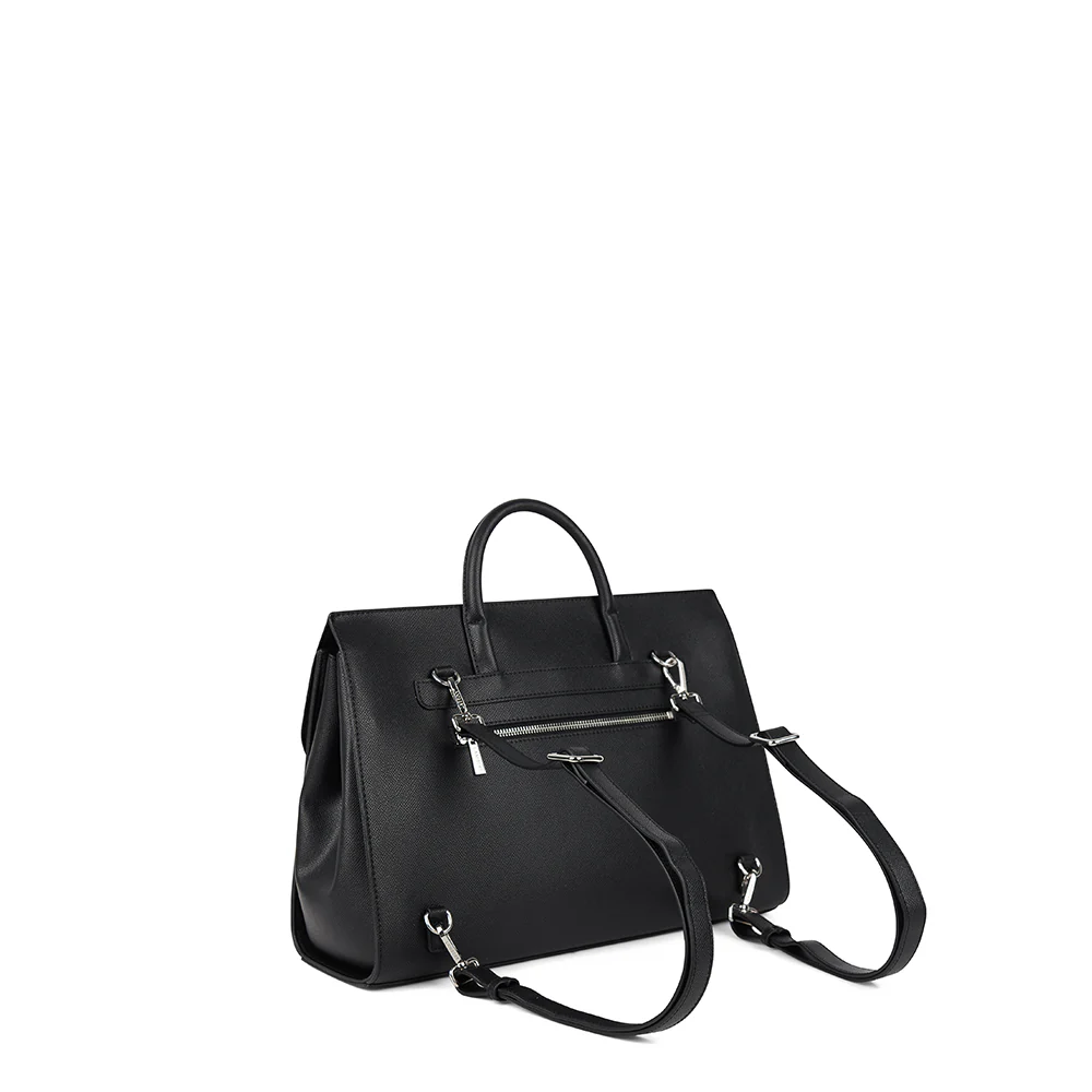 The Vivienne – 3-in-1 Black Backpack in Vegan Leather
